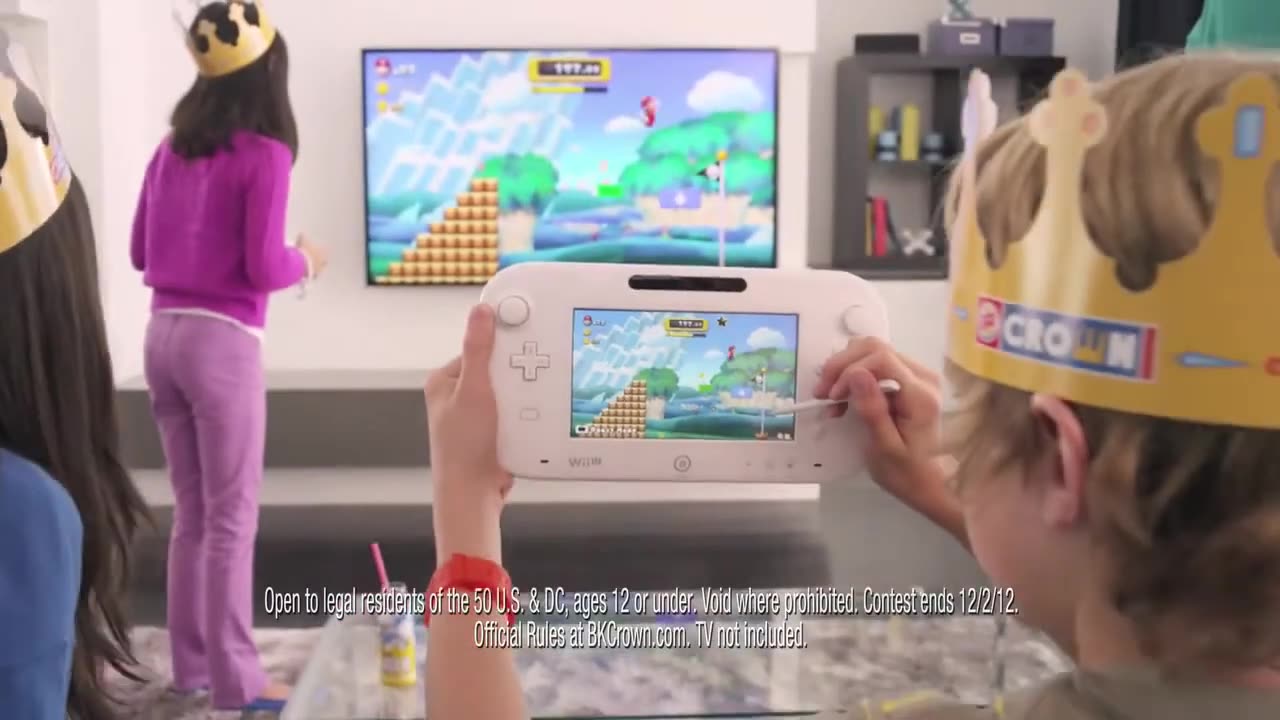 Burger King Nintendo Wii U Mario Commercial 2012