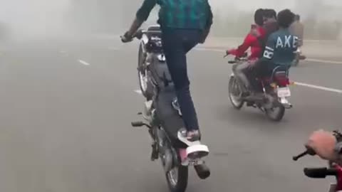 Boy enjoy