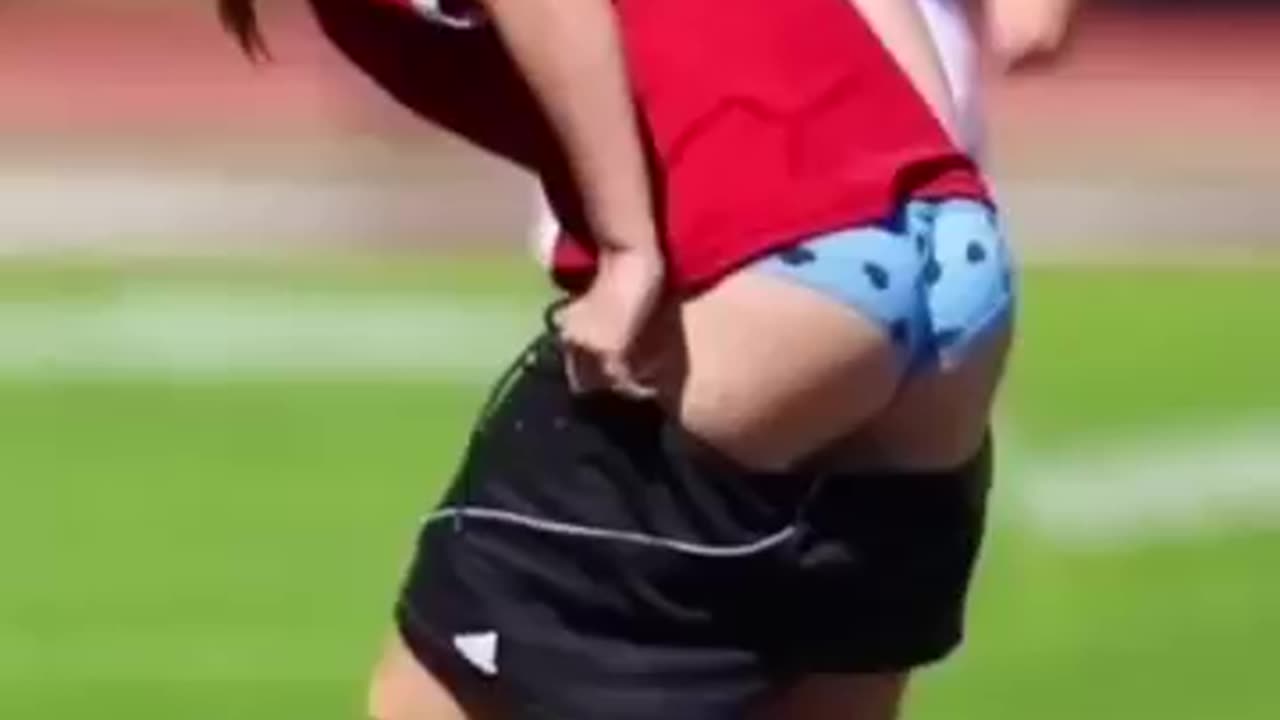 Funny, football woman