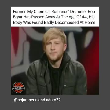 So sad 😞 rip to bob bryar former rock band member and drummer my chemical romance 12/3/24🙏🕊🕯🥁