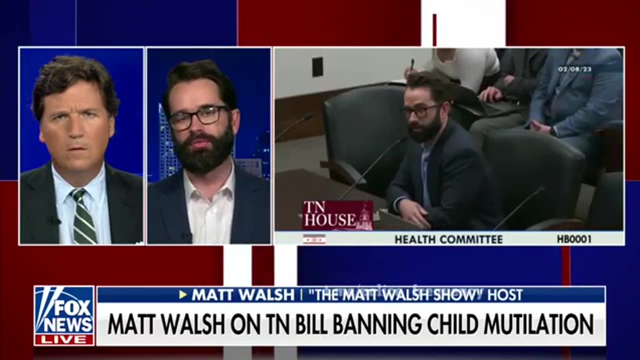 Matt Walsh Tells Tucker About Bis Work Pushing Against Gender Transition Surgeries