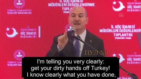 Turkish Interior Minister Soylu tells U.S. Ambassador "get your dirty hands off Turkey."
