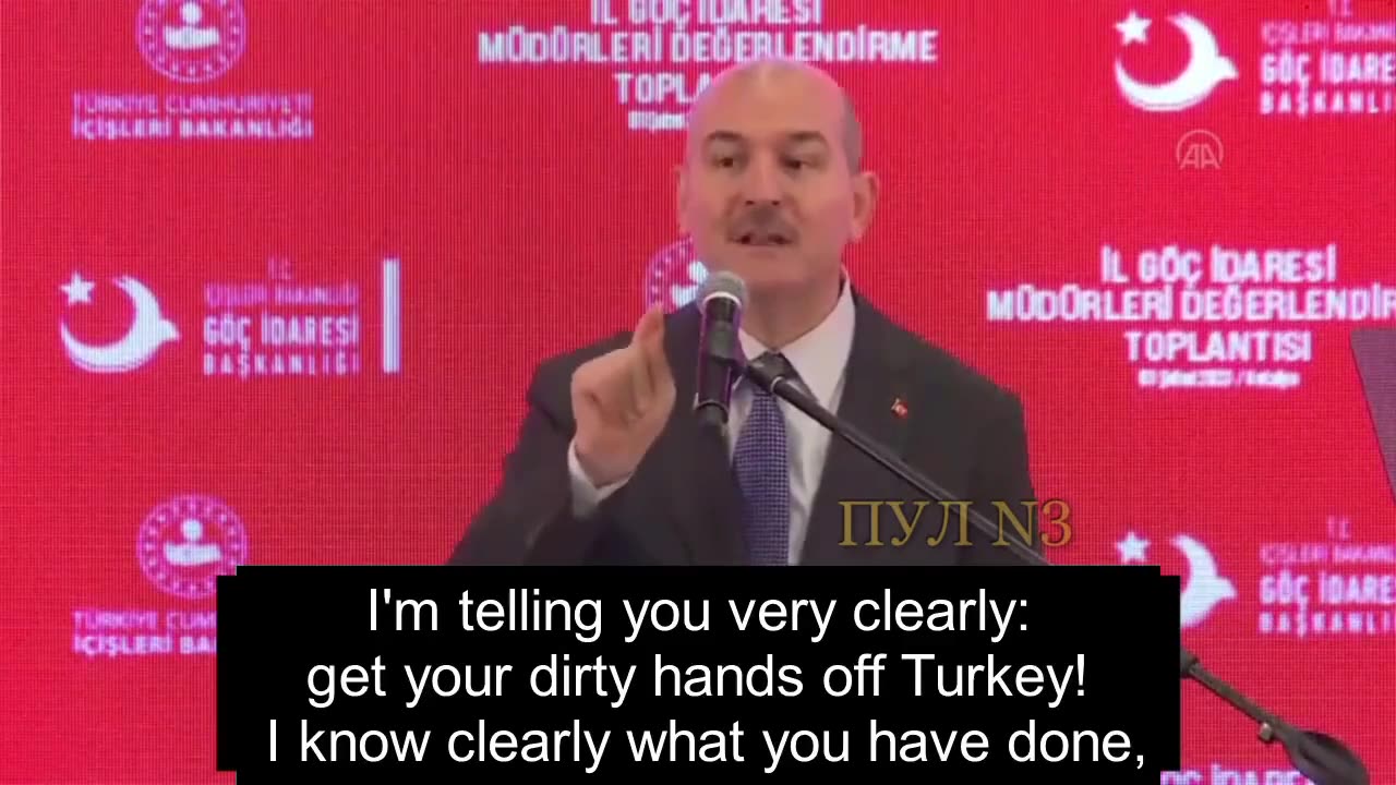 Turkish Interior Minister Soylu tells U.S. Ambassador "get your dirty hands off Turkey."