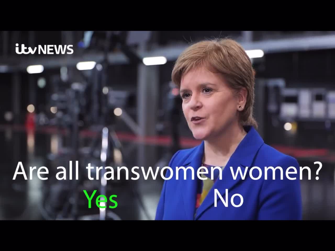 Scottish leader Nicola Sturgeon can’t answer the question Are all transwomen women?