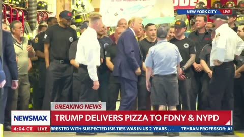Trump delivers pizza to Firefighters after court