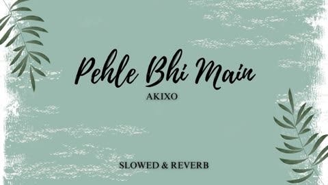 Pehle Bhi Main (Slowed + Reverb) | Vishal Mishra | Animal