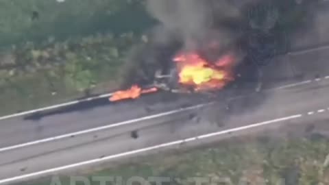 FPV Hits a Ukrainian BMP Loaded Full of Ammunition