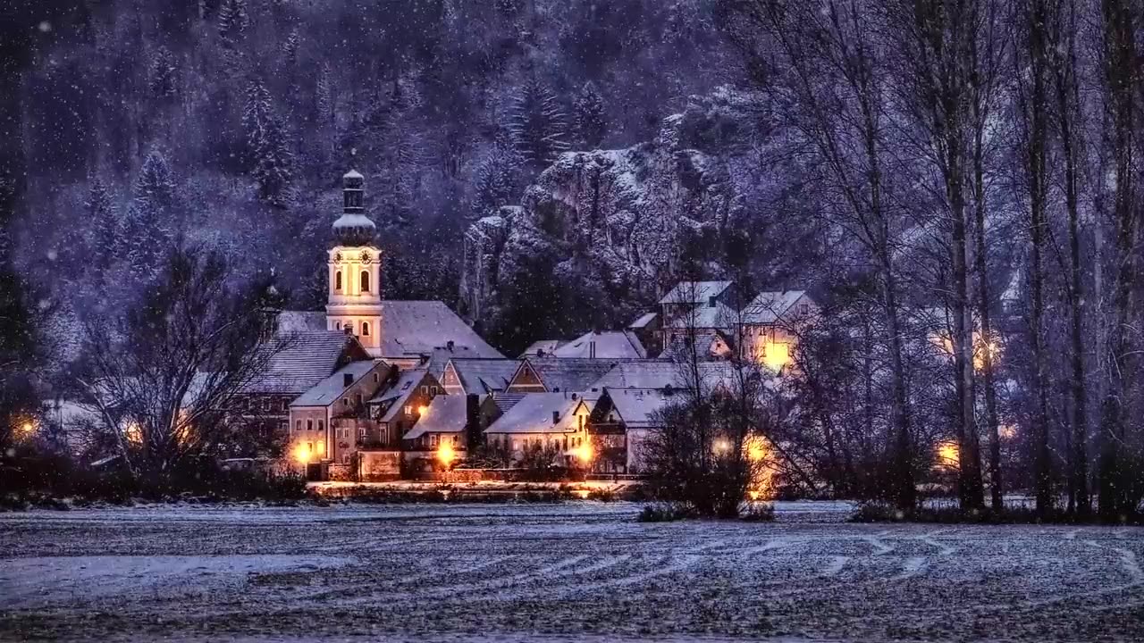 Snowy Forest Village