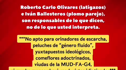 🔥LATIGAZOS Y PLOMAZOS🔥🌈𝗣𝗥𝗢𝗚𝗥𝗔𝗠𝗔 𝗘𝗦𝗣𝗘𝗖𝗜𝗔𝗟 𝗦𝗢𝗕𝗥𝗘 𝗟𝗔 𝗠𝗔𝗥𝗜𝗖𝗢𝗖𝗥𝗔𝗖𝗜𝗔 𝗩𝗘𝗡𝗘𝗭𝗢𝗟𝗔𝗡𝗔🌈