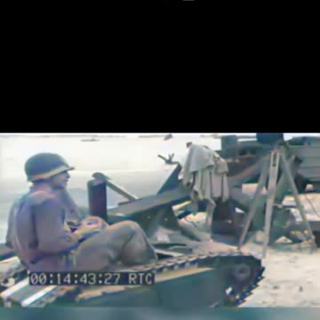 US playing with German RC mine surprising #Colourized footage 🇺🇸 🎮 💣 🎥