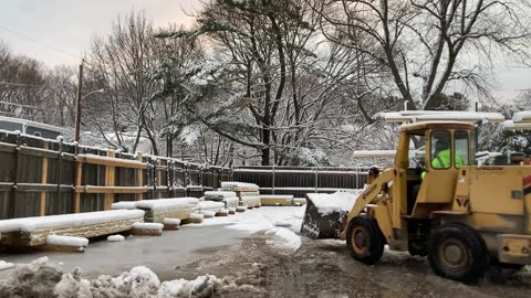 Come to work with me | Snow Plow | Lumber Yard | January 24th 2023