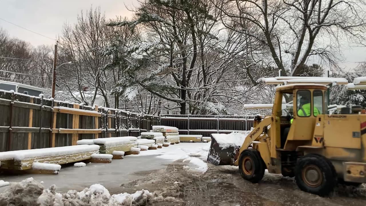 Come to work with me | Snow Plow | Lumber Yard | January 24th 2023