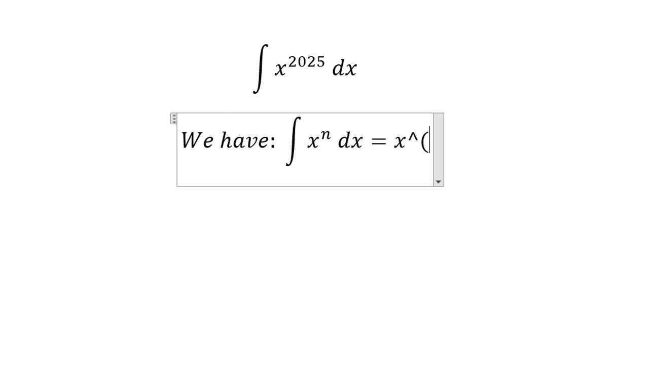 Calculus Help: Basic Integral - Integral of x^2025 dx - Basic Formula