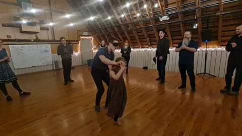 S & K blindfolded dancing