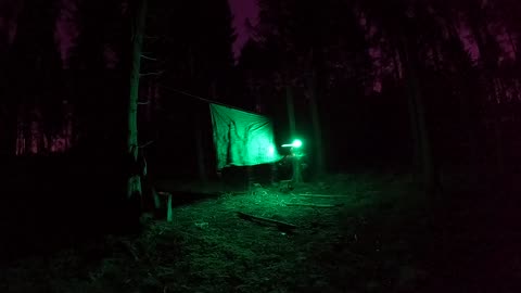 Setiing up the tarp. Nightlapse. GOPRO 18th Jan 2023