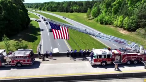 A procession for U.S. Marshals Fugitive Task Force Officer Alden Elliott killed in the line of duty