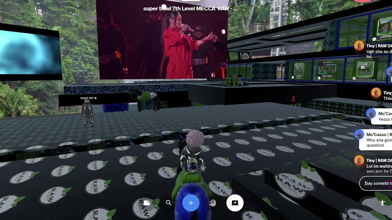 Rihanna Half time performance [[streamed in the Metaverse]]