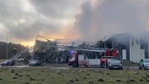 Drone factory which supplied drones to Ukraine goes up in flames in Latvia