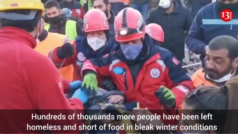 Woman rescued after 110 hours trapped following huge earthquake in Turkey
