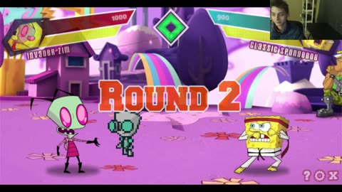 Invader Zim The Alien VS SpongeBob SquarePants In A Nickelodeon Super Brawl Showdown! Battle