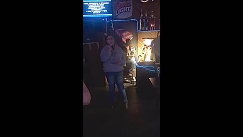 My Friend Linsey Singing at Hazeldell Lanes RIP