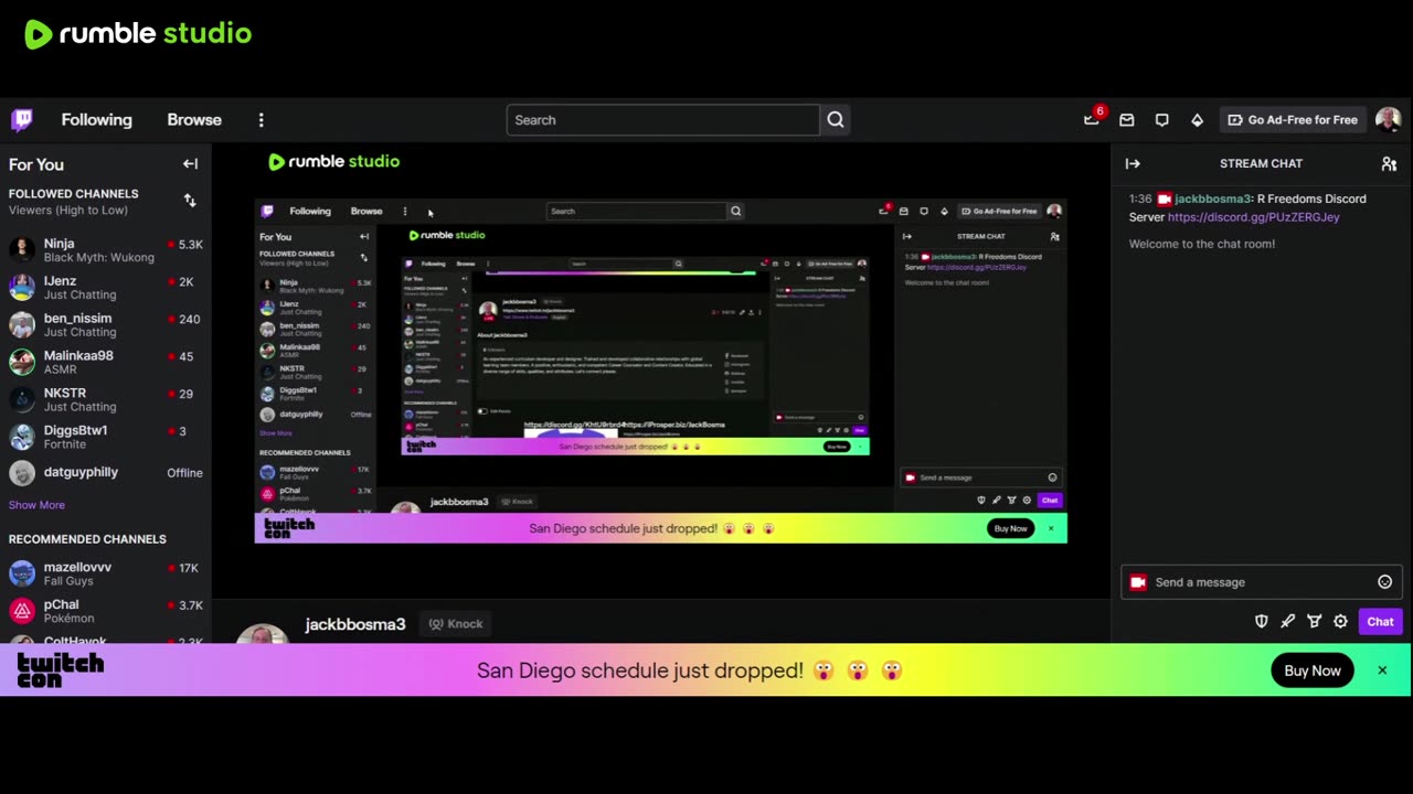 https://www.twitch.tv/jackbbosma