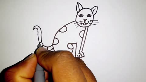 G Cat Drawing Easy art