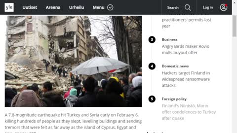 Finland's Niinistö, Marin offer condolences to Turkey after quake