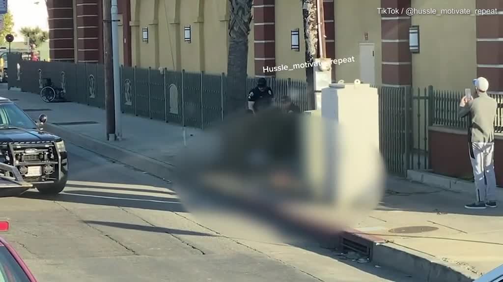 Moment CA cops shoot dead double amputee as he tries running away