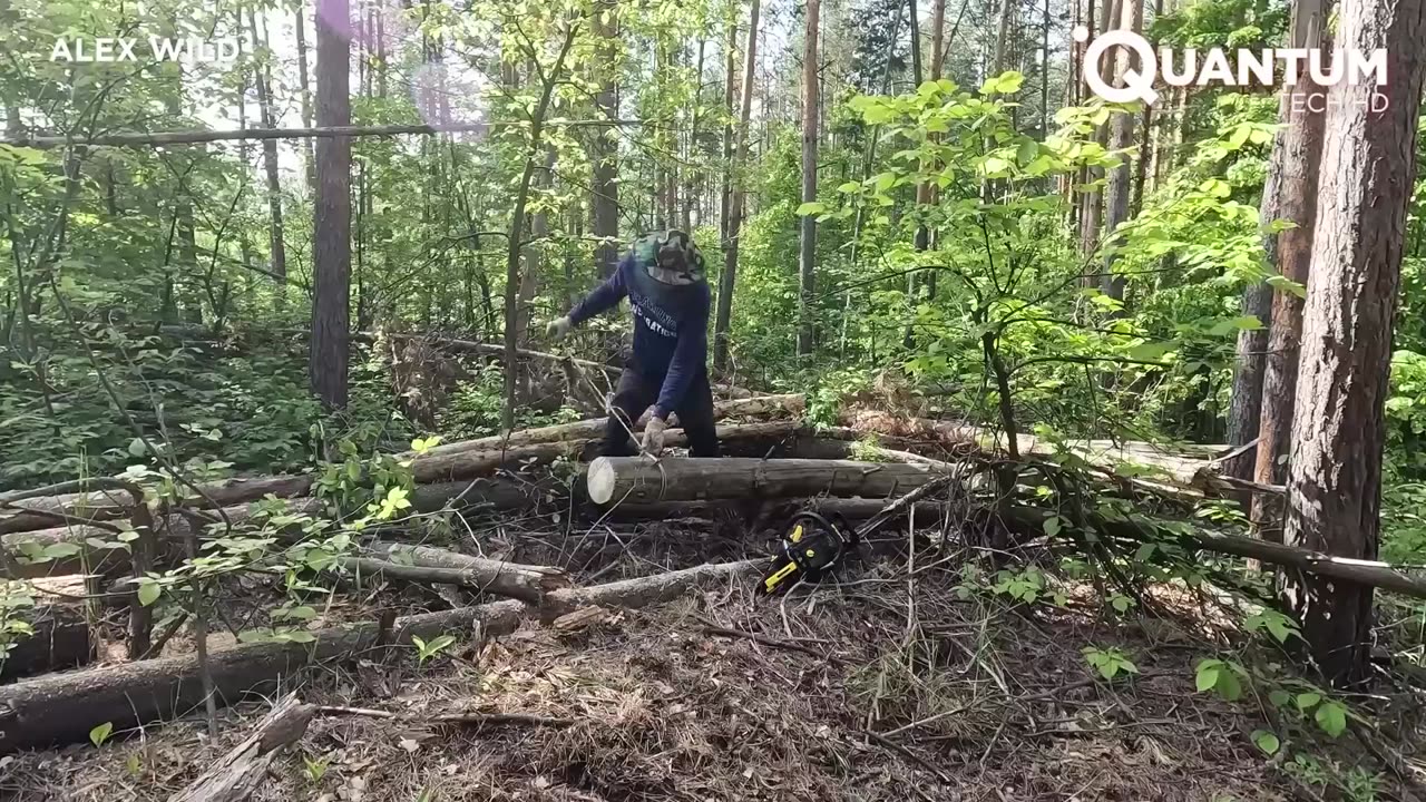 Building the Biggest Log Cabin Hidden UNDERGROUND | by @alex-wild