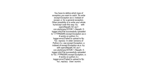 python exception message capturing