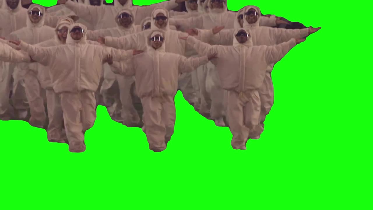 Rihanna’s White Marshmallow People Prancing | Green Screem