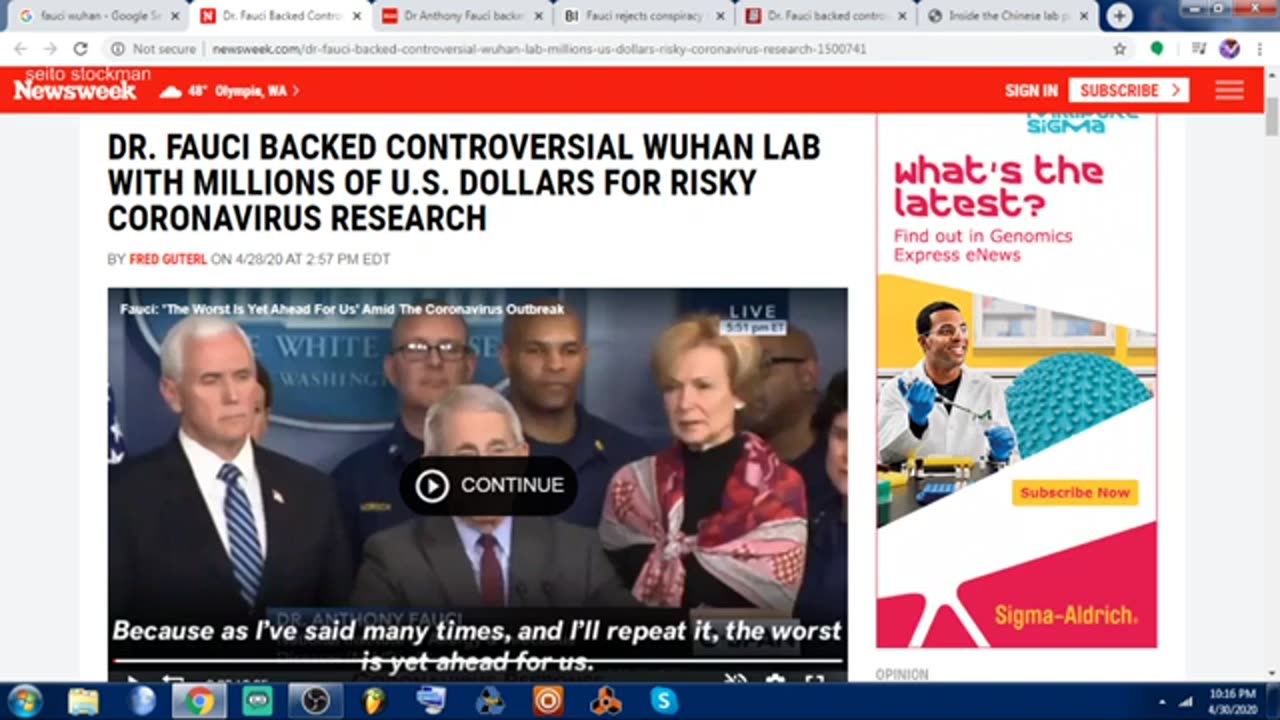Tony Fauci - the hack, the fraud, the huckster