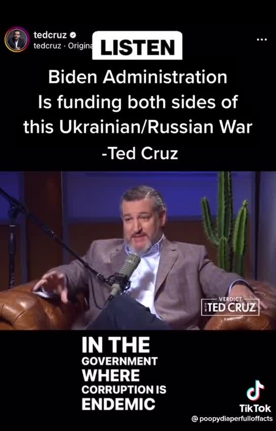 🔥 Ted Cruz: The Biden Administration is Effectively Funding Both Sides of the Ukrainian/ Russian War