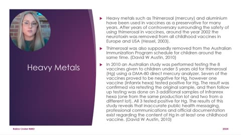 Raina Cruise - Vaccine Ingredients