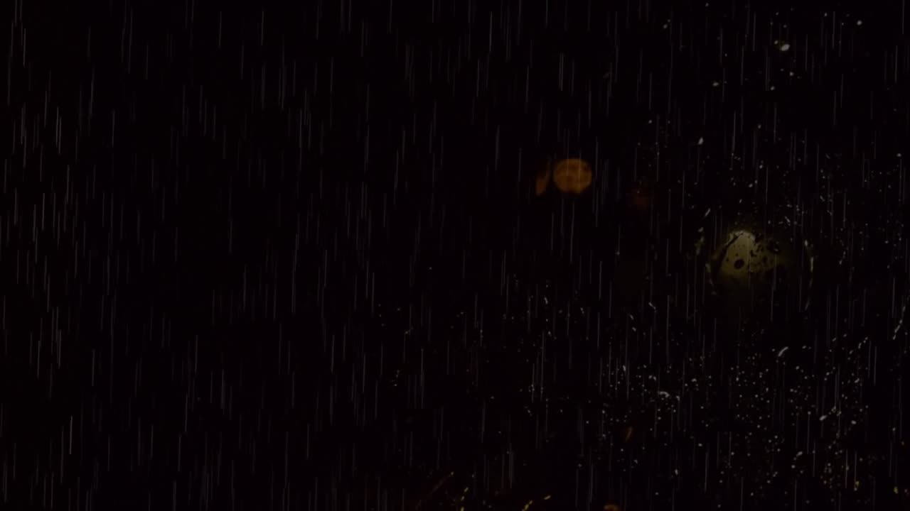 Rain With Drops On Screen