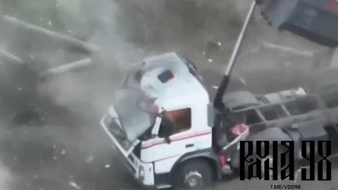 The Ukrainians Tried to Use a Dumptruck to Restore a Bridge Over the Seversky Donets-Donbass Canal