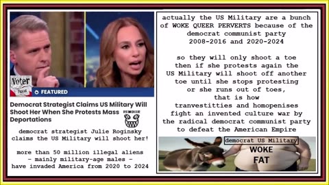 so-called democrat 'strategist" claims the US Military will shoot her toe off