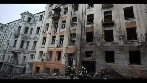 S-300 air defense missile in building in Kharkiv