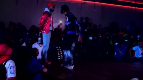 G NERD VS DRA EM (black outfit) (dance battle)