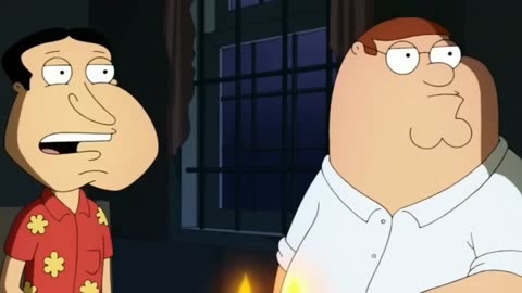 Stewie, Brian and Chris locked in the hot sauna
