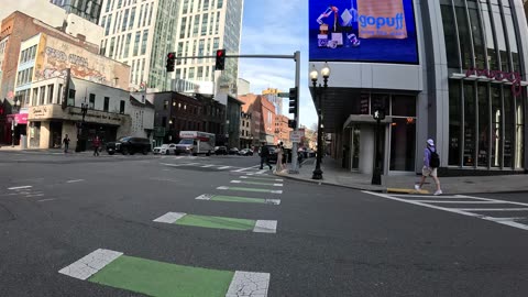 💥South Station to NORTH END stay safe BOSTON👀🚴🏻‍♂️