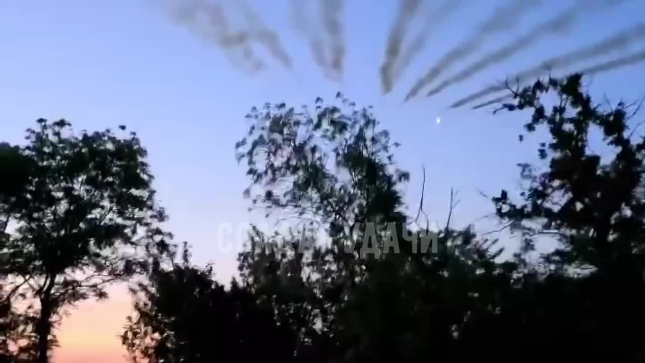 Russian MLRS Attacks Positions of the Ukrainian Armed Forces in Staromaiorske