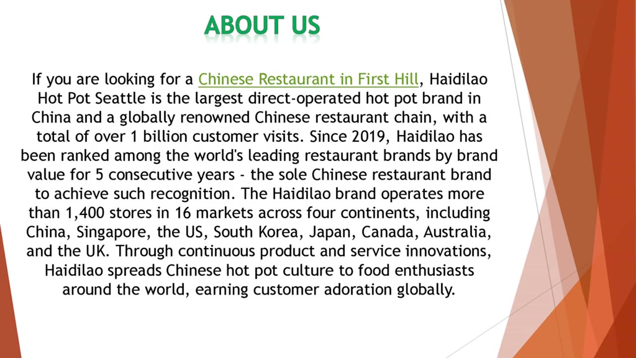 If you are looking for a Chinese Restaurant in First Hill