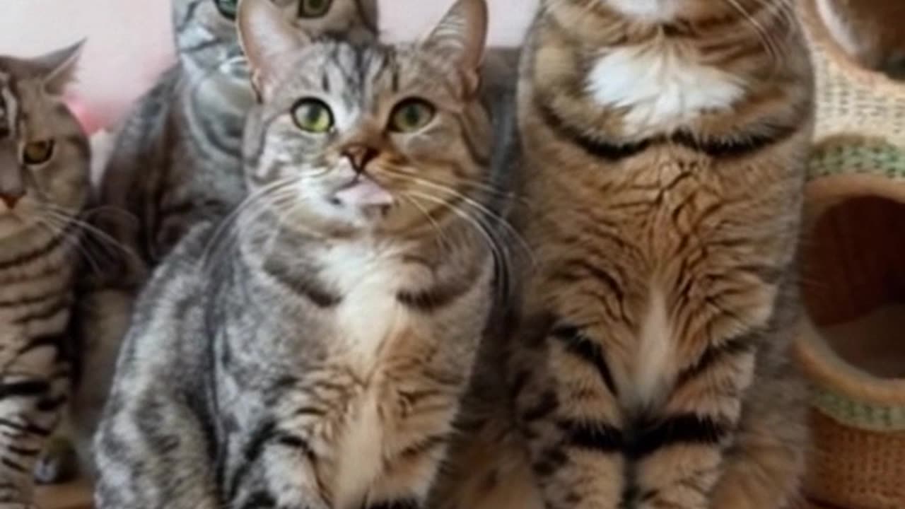 Three cat meow