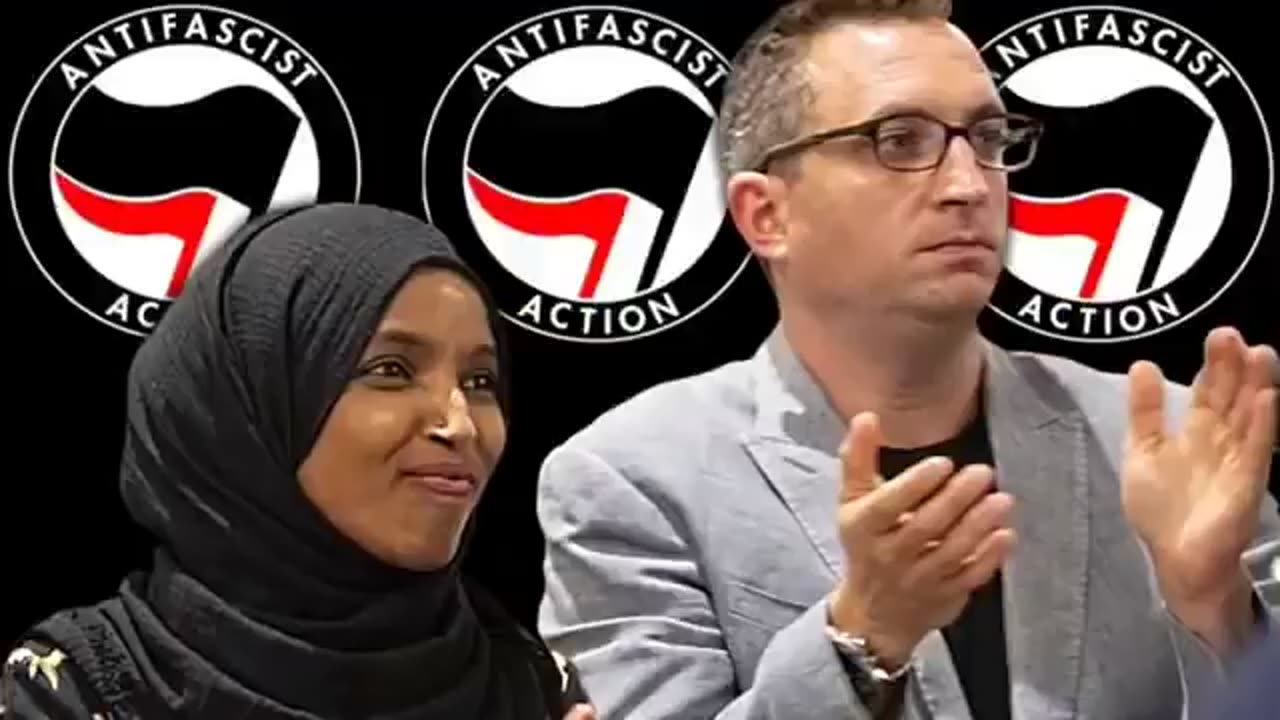 oct 10 2019 Minnesota trump rally 1.11 antifa side has Ilhan Omar and married boyfriend show up