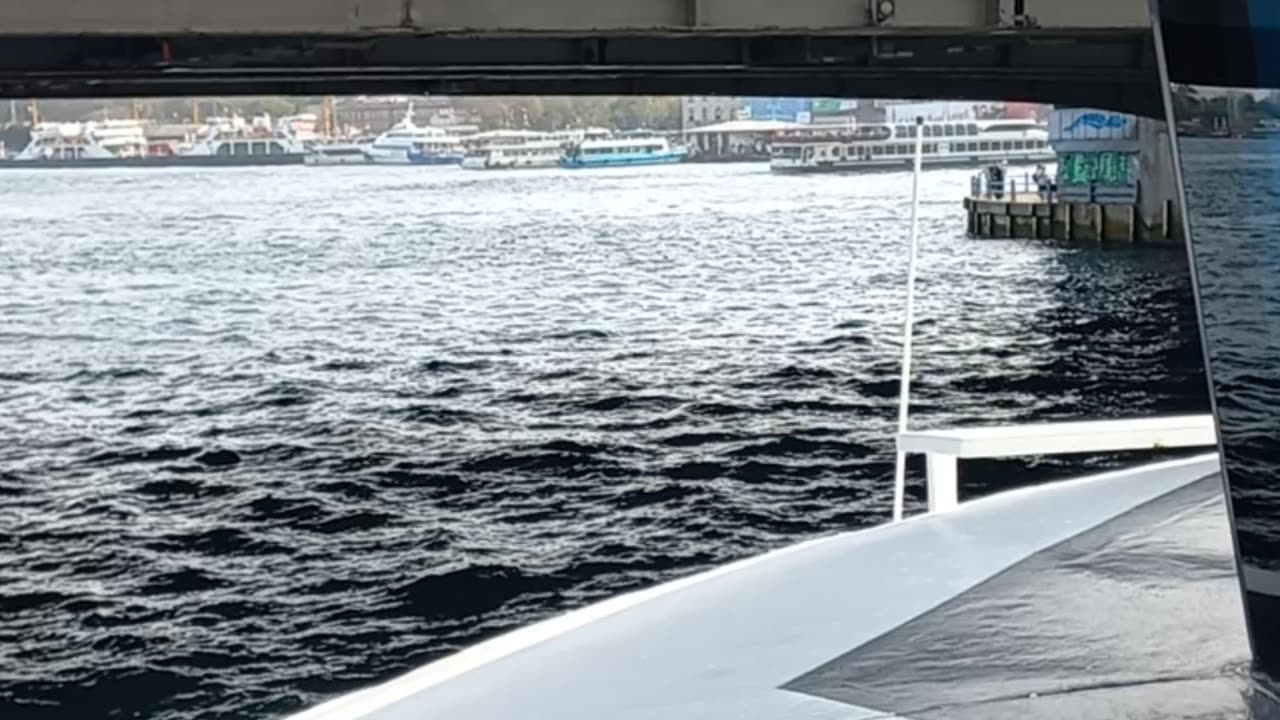 The beauty of the sea from inside the ship