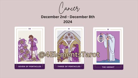 Cancer: Efforts, Focus & Collaboration - Dec 2nd-8th Tarot Reading