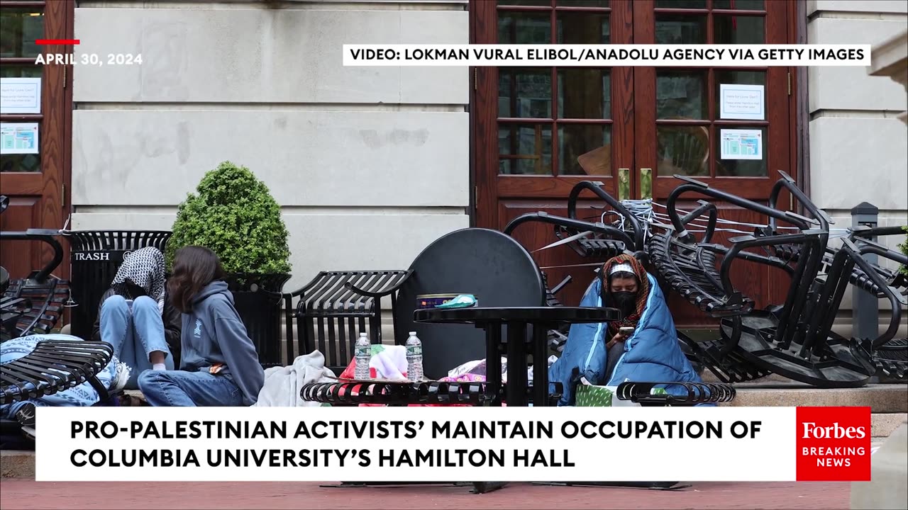 Pro-Palestinian Activists Maintain Control Of Columbia University's Hamilton Hall