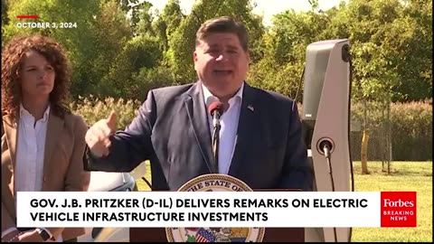 Gov. J.B. Pritzker Makes Announcements On Illinois Investments In Electric Vehicle Infrastructure